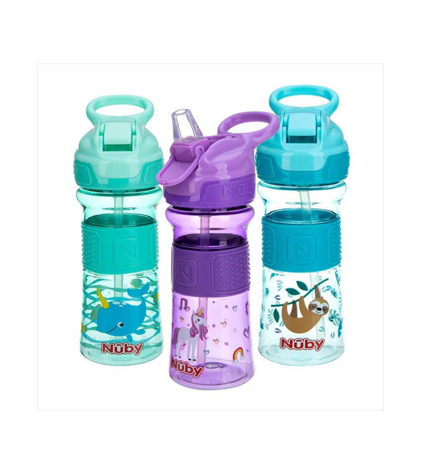 Nuby - Thirsty Kids Flip It Reflex, Aqua