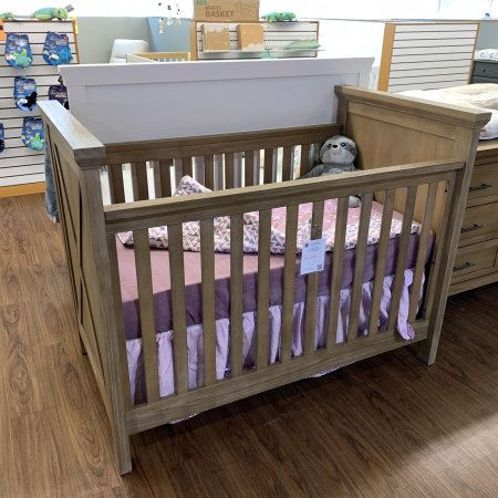 Emory Farmhouse 3 in 1 Convertible Crib Driftwood Open Box TjsKids